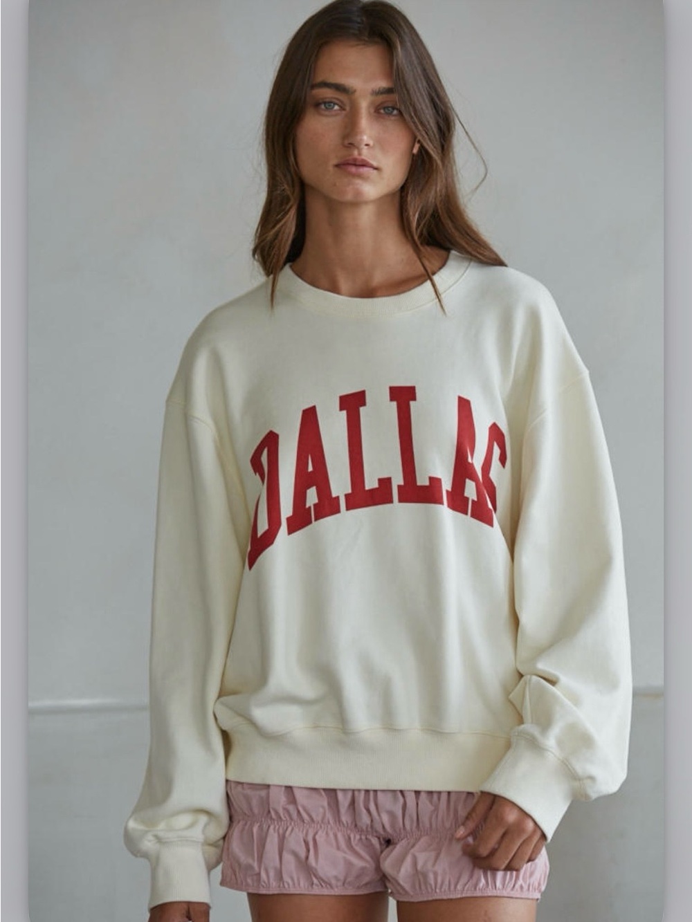 Dallas Graphic Cream Sweatshirt